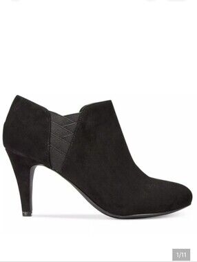 STYLE & CO WOMEN'S ARIANAH BLACK SUEDE  BOOTIES SIZE 9 NIB